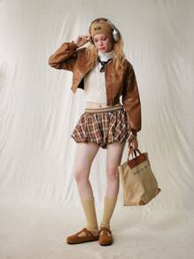 Solecia Women's Fashion Buckle Design Slip-On Sandals For Daily Wear - Mocha Brown - View 4