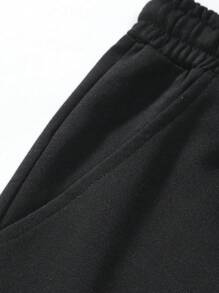 Manfinity Homme 男士圆领短袖简约上衣和长裤休闲西装 - 黃色 - 查看 6