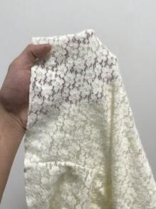 Flirla Lace Knit Sexy Form-Fitting Comfortable Women Long Sleeve Top, Versatile European & American Style