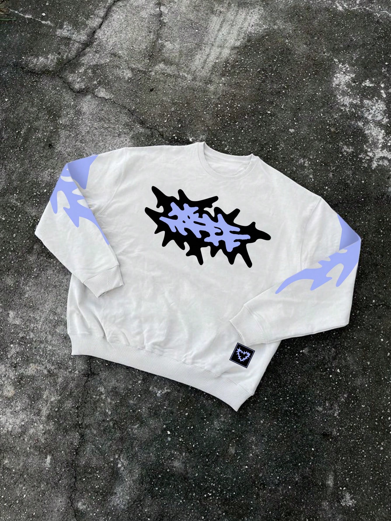 SHEIN Men's Crew Neck Long Sleeve Print Casual Pullover Sweatshirt