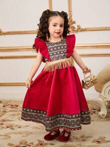 Young Girls Casual Minimalist Sleeveless Dress, For Everyday Wear