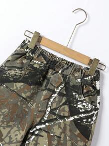 SHEIN Tween Boy Casual Retro Print Denim Set, School, Campus, College - Multicolor - View 9