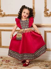 Young Girls Casual Minimalist Sleeveless Dress, For Everyday Wear