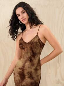 Easelle Tie Dye Slip Dress - Multicolor - View 4