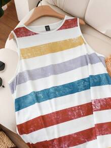 SHEIN Frenchy Plus Size Women's Spring And Summer Fashion Casual Comfortable Daily Colorful Loose Tops, Vacation Outfits Woman, Beach Outfits For Woman, Going Out Tops Women, Curve Cute Tops