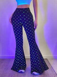 StreetHx Damen Lässig Leuchtendes Streifen Weite Hose