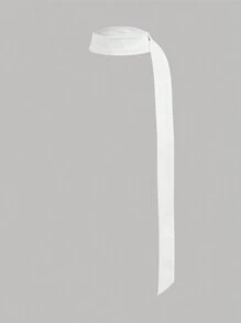 Girlism Teen Girls Solid Color Knit Casual Basic Neck-Tie Tube Top - White - View 4