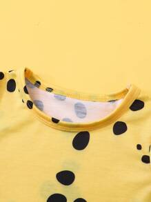 SHEIN 2pcs/Set Baby Boys Cute Cartoon Giraffe Embroidered Romper + Short Sleeve T-Shirt Set, Suitable For Outdoor Activities, Casual Wear, Birthday Photo Shoot, Spring/Summer