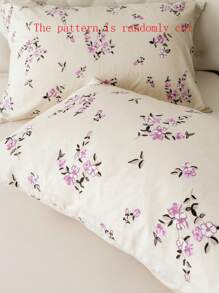 1 pieza Funda de almohada tipo sobre con patrón floral 100% poliéster, sin relleno - Multicolor - Ver 6