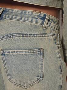 SUMWON WOMEN 设计师款超大阔腿牛仔裤，采用原始下摆设计，复古风格的漂白牛仔布，高腰男友风格，非常适合春夏休闲装