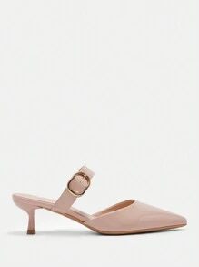 CUCCOO BIZCHIC 勃艮第尖头舒适平底鞋，适合通勤、约会、聚会、度假 - 杏色 - 查看 2