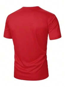 Manfinity Homme Männer Farbblock Rundhalsausschnitt Kurzarm T-Shirt für Sommer