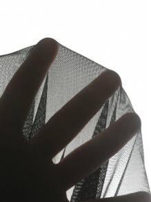 Swim Basics Plus Size Long Lightweight Mesh Drawstring Sheer Cover Up Skirt, For Summer Beach Vacation