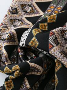 Breezaya Plus Size Women Woven Print Pants - Multicolor - View 5