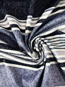 SHEIN LUNE 女士休闲条纹圆领长袖宽松T恤，春秋季女式上衣 - 彩色 - 查看 8