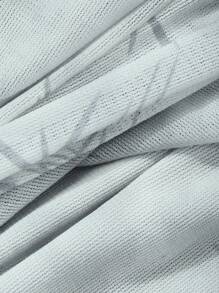 DAZY 两件套女士全印花褶皱系领衬衫和A字裙，秋季女装复活节 - 杏色 - 查看 10