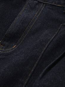 Dazy-Less Contrast Color Patchwork Wide Leg Jeans For Women Old Money Business Casual Woman - Black - View 9