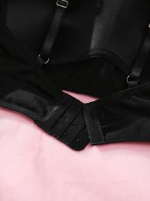 2pcs Teenage Girls Cotton Padded Bras, Black + White - Multicolor - View 4