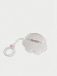 ROMWE Kawaii Słodkie i słodkie różowe etui na słuchawki z smyczką w kształcie kociej łapki i wiosennym urokiem, kompatybilne z Airpods 1/2/Pro - Niebieski - Zobacz 2