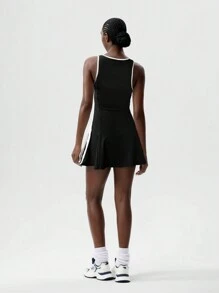 VARSITIE Mono deportivo de mujer con sujetador incorporado, camiseta sin mangas, transpirable, para tenis, golf y otros deportes, con falda corta