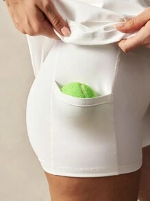 VARSIVA 白色吊带口袋女士运动细肩带连衣裙 - 白色 - 查看 5