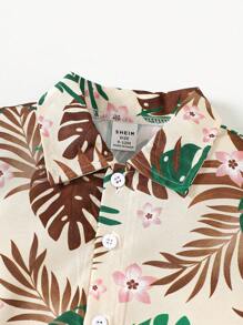 Baby Boys Printed Shirt And Shorts 2 Pieces Set, Spring And Summer - Multicolor - View 5