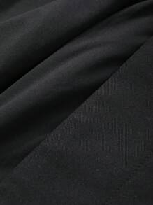 DAZY Chaqueta casual versátil sin cuello negra de moda para hombre, ropa de otoño para ir al trabajo