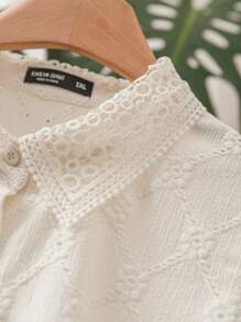 CosyJoli 大码女式无袖休闲上衣，简约时尚，适合日常穿着 - 杏色 - 查看 3