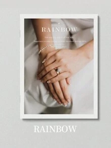 1 pieza/3 piezas Revista de estilo lujoso INS Accesorios de fotografía Revista decorativa - Blanco - Ver 8