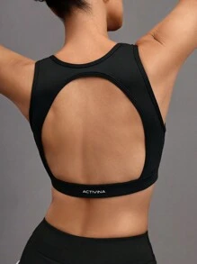 Activina Women's Stretchy Comfortable Colorblock V-Neck Sports Bra