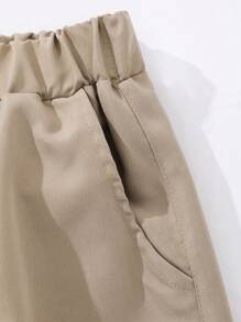 SHEIN 2pcs/Set Tween Girls Letter Print Short Sleeve T-Shirt And Cargo Pants, Casual Street Style, Spring/Summer,Holiday,Summer,Travel