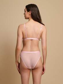 TryMe Damen Lässig Unterwäsche-Slips mit Herz-Stickerei im minimalistischen Mode-Stil für den täglichen Gebrauch