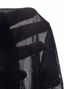 DAZY Sexy Date Outfit Mesh Patchwork Bodycon Black Skirt For Women Prom Skirt,Pencil Skirt