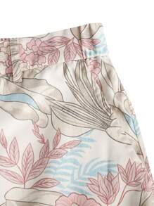 Manfinity Homme Men's Floral Print Pocketed Button Casual Shorts Men Vacation Men Beach Shorts - Multicolor - View 5