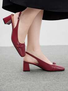 CUCCOO BIZCHIC Women's Fashion Party High Heel Shoes, Minimalist & Practical Multi-Purpose Spring Break Easter - Bordeaux - View 1