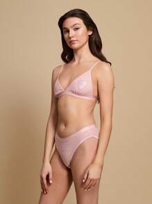 TryMe Damen Lässig Unterwäsche-Slips mit Herz-Stickerei im minimalistischen Mode-Stil für den täglichen Gebrauch