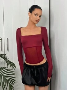 EgrlEra Shorts mini de satén con cremallera delantera y farol para mujer, para verano, playa y crucero - Negro - Ver 5