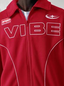 Manfinity VCAY 男士针织休闲前开宽松夹克，适合年轻人日常穿着