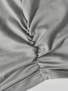 SHEIN Teen Girls' Casual Versatile Minimalist Solid Color Pleated Camisole