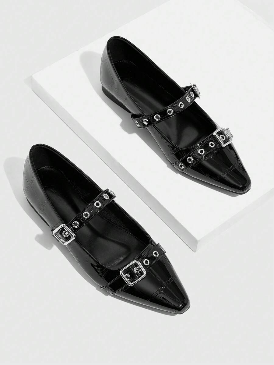 CUCCOO GRLICON 女士 Y2K 风格平底鞋，适合朋克、骑行者、酷女孩、万圣节、圣诞节、派对装扮