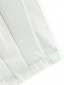 Manfinity Hypemode 男士年轻休闲 INS 白色阔腿长裤。男士街头长裤，纯色、清爽、折叠直筒裤，适合日常户外通勤。男士宽松百褶直筒休闲裤，街头风格 - 白色 - 查看 4