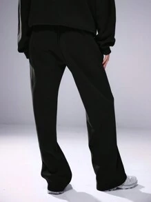 MUSERA Embroidered Oversized Wide Leg Sweatpants Vacation Spring