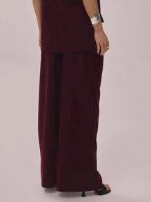 MUSERA Woven Tailored Wide Leg Suit Trousers Old Money Spring Elegant Spring Summer Cute
