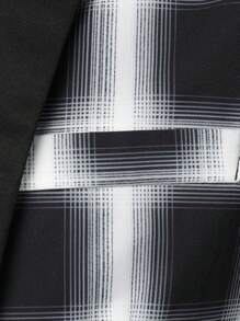 Manfinity Men's Casual Suit Jacket, Fashion Style - Black and White - View 6