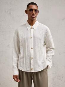 AKNOTIC Business Casual Loose Fit Rayon Casual Shirt For Men, Suitable For Summer - Blue - View 5