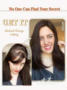 女式直發頭飾真人發，10 英寸女式髮飾無劉海頂接發發片適合稀疏頭髮假髮 - S2 - 查看 5