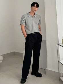 DAZY Men's Plain Basic Knitted Sweater For Summer - Light Grey - View 7