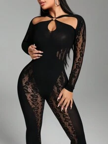 Zolique Mono ceñido de color liso y con diseño hueco de moda y sensual