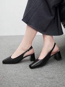 CUCCOO BIZCHIC Women's Fashion Party Elegant Solid Color High Heels Spring Break Easter - Black - View 5