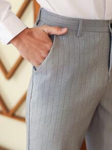 Manfinity Mode 男士休闲商务简约斜口袋西装裤